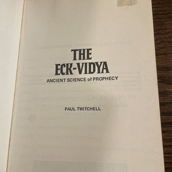 The ECK Vidya : The Ancient Science of Prophecy by Paul Twitchell Softcover 1982 - Picture 2 of 5